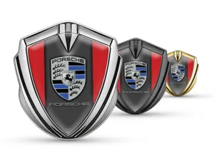 Porsche Badge Autoadesivo Stile Minimal Look High-End